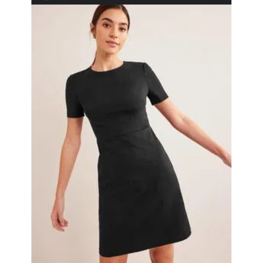 Boden Navy Short Sleeve Ponte Sheath Dress Size 8R Classic Workwear
